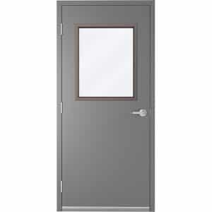 Metal Door w Half Glass