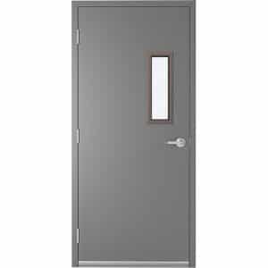 Metal Door With 7 x 22 Fire Rated Glass