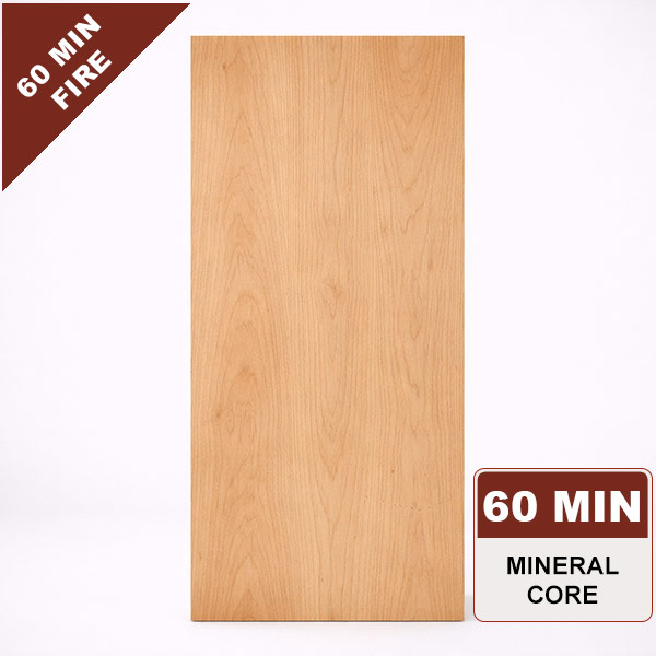 Plain Sliced Cherry Commercial Wood Door, 60min. Fire Rated Mineral Core, Stain Grade Plain Sliced Cherry Commercial Wood Door, 60min. Fire Rated Mineral Core, Stain Grade