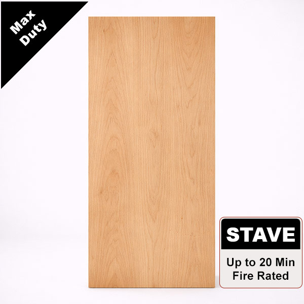Plain Sliced Cherry Commercial Wood Door with Stave Lumber Core, Stain Grade