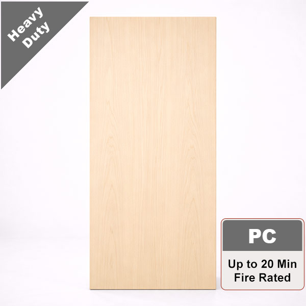 Plain Sliced White Maple Commercial Wood Door with Particleboard Core, Stain Grade