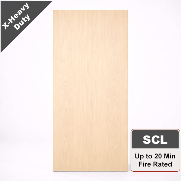 Plain Sliced White Maple Commercial Wood Door with Structural Composite Lumber Core, Stain Grade