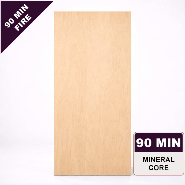 Rotary Natural Birch Architectural Wood Door, 90min. Fire Rated Mineral Core, Stain Grade Rotary Natural Birch Architectural Wood Door, 90min. Fire Rated Mineral Core, Stain Grade