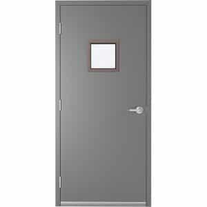 Steel Door 12 x 12 Vision Lite and Tempered Glass