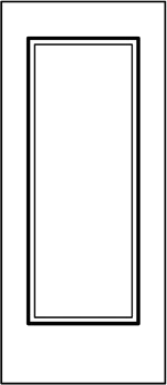 E1 - Embossed 1 Panel Door